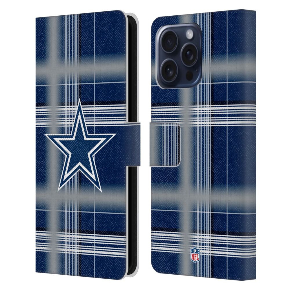 DALLAS COWBOYS(NFL) ダラスカウボーイズ ダラスカウボーイズ - Plaid レザー手帳型 / Apple iPhoneケース 【公式 / オフィシャル】